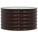 vidaXL Kerti magaságyás Barna 80 x 80 x 44 cm Acél