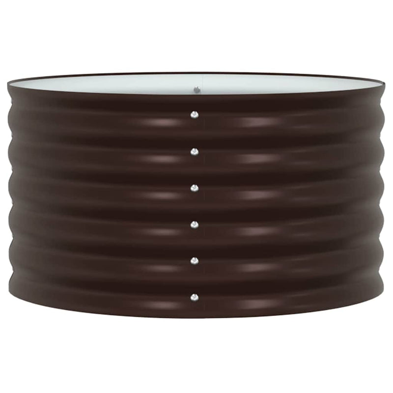 vidaXL Kerti magaságyás Barna 80 x 80 x 44 cm Acél