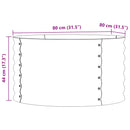 vidaXL Emelt Ágy Barna 80 x 80 x 44 cm Acél