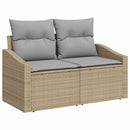 vidaXL Kanapé Szett 11 db Beige és Világosszürke polirattan