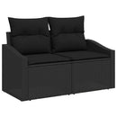 vidaXL Kerti Kanapé Szett 10 db Fekete és Barna