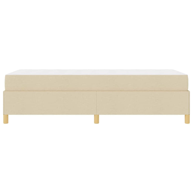 vidaXL Boxrugós ágy matracmal Fehér és krém 90 x 190 cm szövet