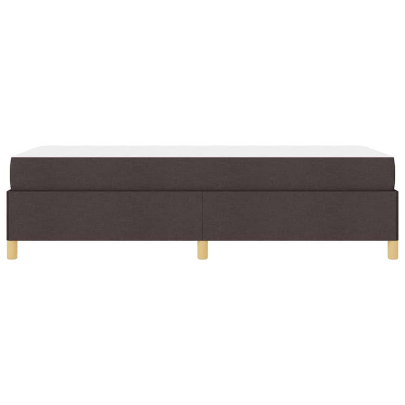 vidaXL Boxrugós ágy matracmal Sötétbarna és fehér 90 x 200 cm szövet