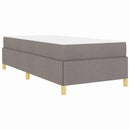 vidaXL Boxrugós ágy matracmal Taupe és fehér 90 x 200 cm szövet