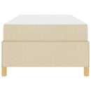 vidaXL Boxrugós ágy matracmal Krém és Bézs és Fehér 90 x 200 cm szövet