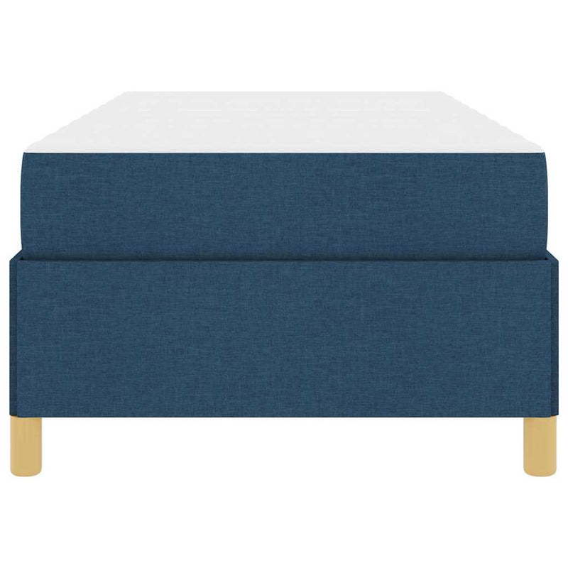 vidaXL Boxrugós ágy matracmal Kék és Fehér 90 x 200 cm szövet