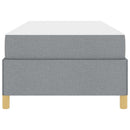 vidaXL Boxrugós ágy Világosszürke és Fehér 100 x 200 cm szövet