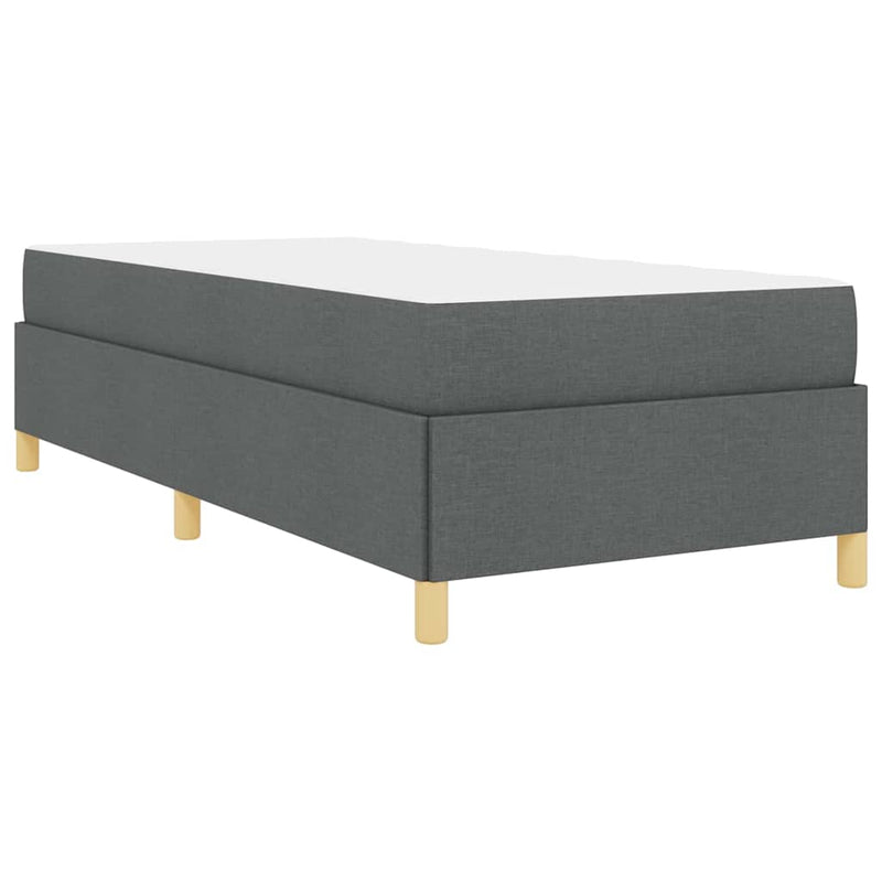 vidaXL Boxrugós ágy matracmal Sötétszürke 100 x 200 cm szövet