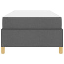 vidaXL Boxrugós ágy matracmal Sötétszürke 100 x 200 cm szövet