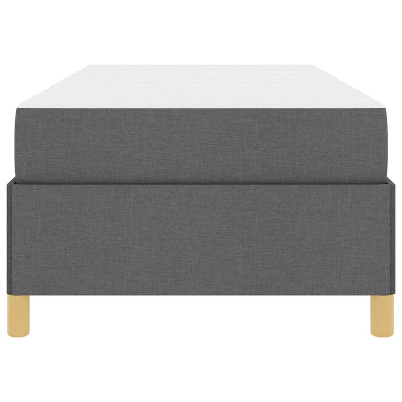 vidaXL Boxrugós ágy matracmal Sötétszürke 100 x 200 cm szövet