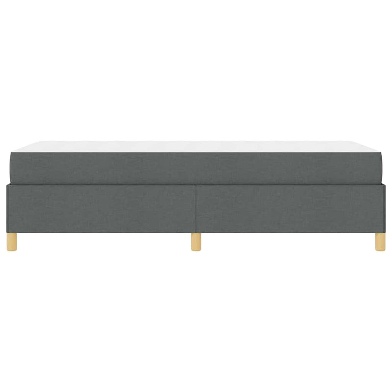 vidaXL Boxrugós ágy matracmal Sötétszürke 100 x 200 cm szövet