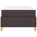 vidaXL Boxrugós ágy matracmal Sötétbarna és fehér 100 x 200 cm szövet