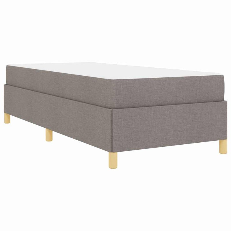 vidaXL Boxrugós ágy Taupe és Bézs és Fehér 100 x 200 cm szövet