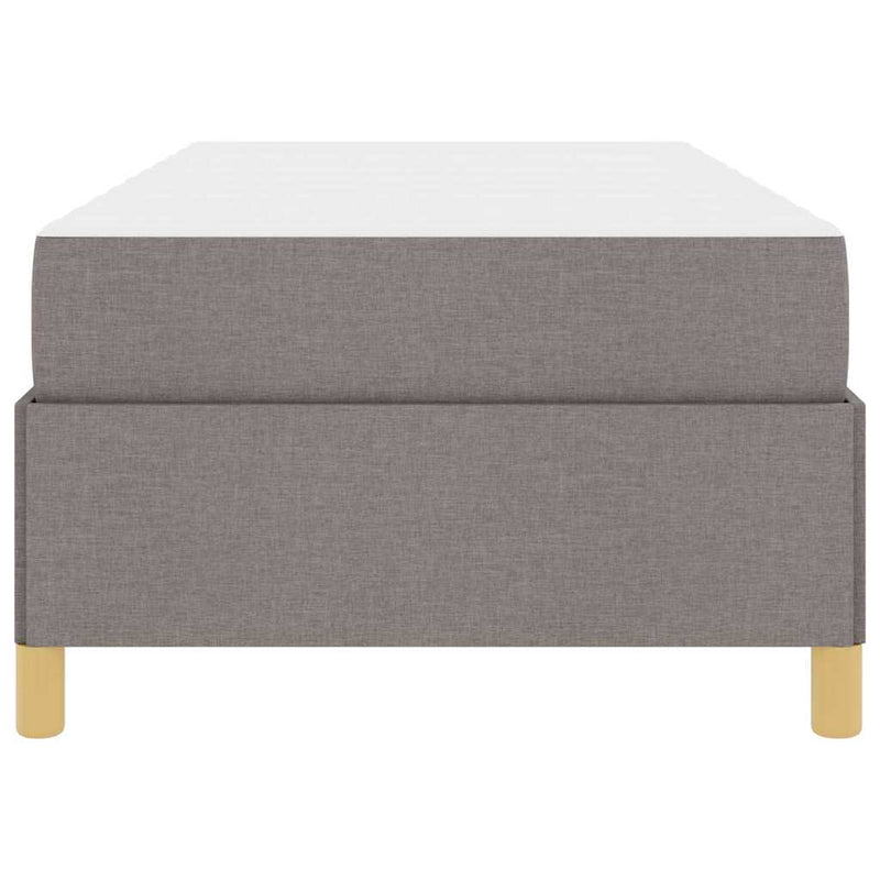 vidaXL Boxrugós ágy Taupe és Bézs és Fehér 100 x 200 cm szövet
