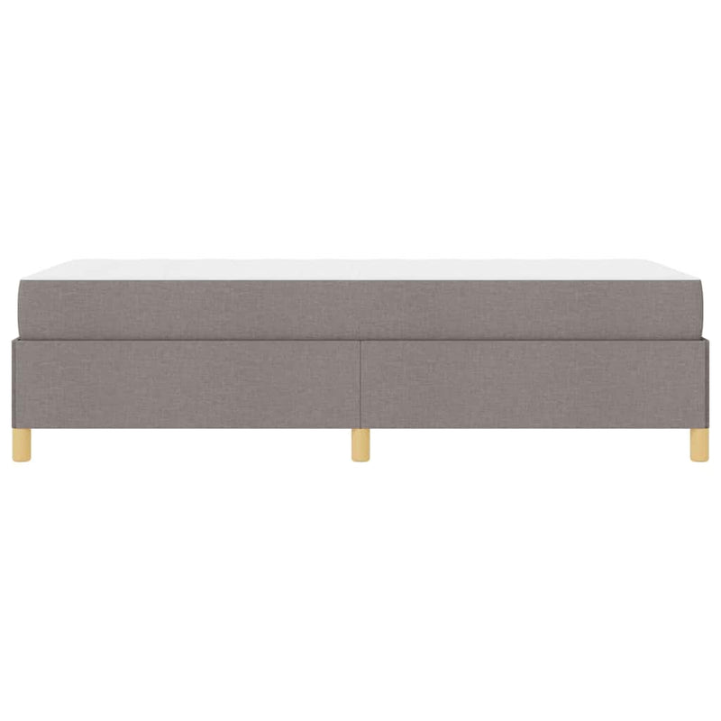 vidaXL Boxrugós ágy Taupe és Bézs és Fehér 100 x 200 cm szövet