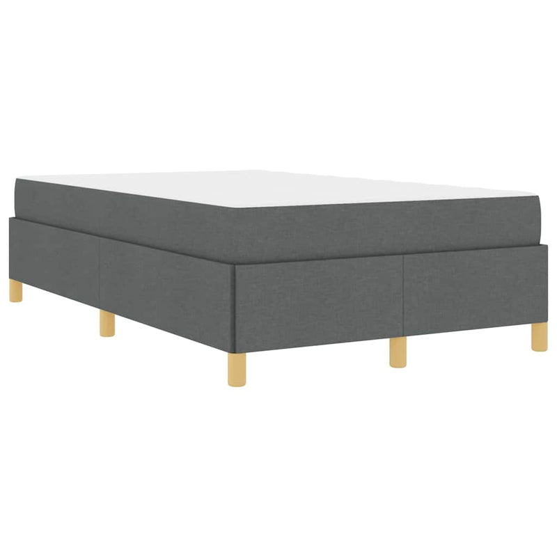 vidaXL Boxrugós ágy matracmal Sötétszürke 120 x 190 cm szövet