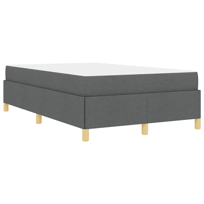 vidaXL Boxrugós ágy matracmal Sötétszürke 120 x 190 cm szövet