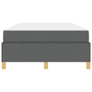 vidaXL Boxrugós ágy matracmal Sötétszürke 120 x 190 cm szövet