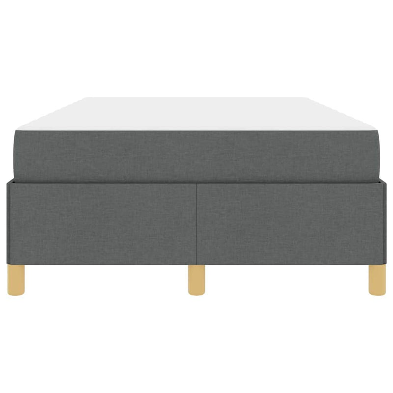 vidaXL Boxrugós ágy matracmal Sötétszürke 120 x 190 cm szövet