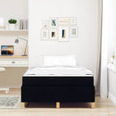 vidaXL Boxrugós ágy Fekete és fehér és fekete 120 x 190 cm szövet