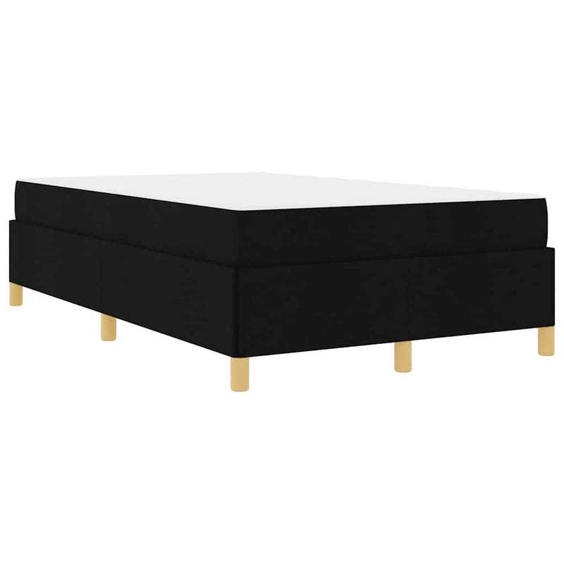 vidaXL Boxrugós ágy Fekete és fehér és fekete 120 x 190 cm szövet