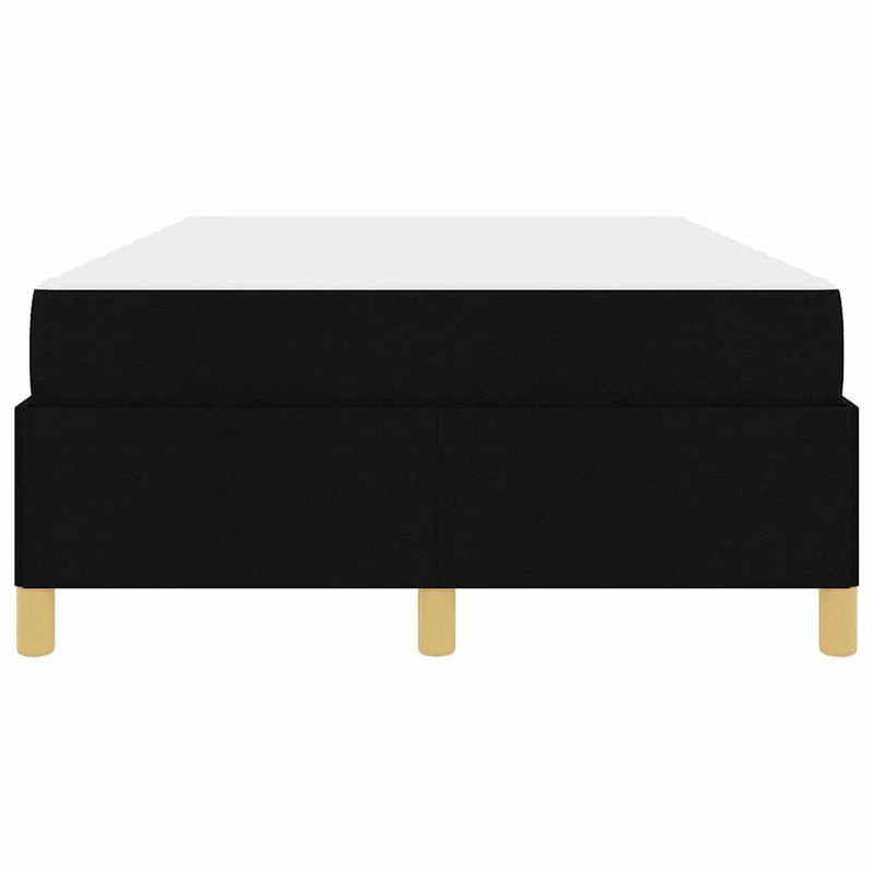 vidaXL Boxrugós ágy Fekete és fehér és fekete 120 x 190 cm szövet
