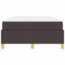 vidaXL Boxrugós ágy matracmal Sötétbarna és fehér 120 x 190 cm szövet