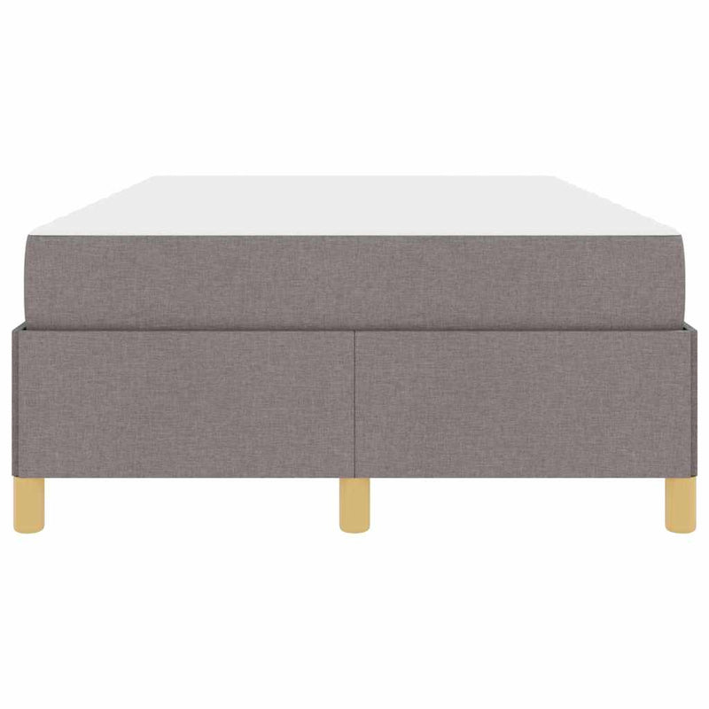 vidaXL Boxrugós ágy matracmal Taupe és fehér 120 x 190 cm szövet