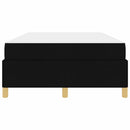 vidaXL Boxrugós ágy Fekete és fehér és fekete 120 x 200 cm szövet