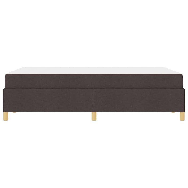 vidaXL Boxrugós ágy Fehér és Sötétbarna 120 x 200 cm Poliészter