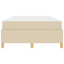 vidaXL Boxrugós ágy matracmal Krém és fehér 120 x 200 cm szövet