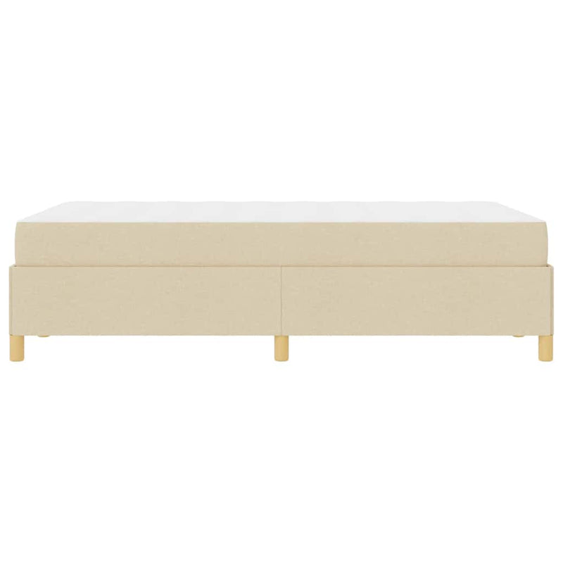 vidaXL Boxrugós ágy matracmal Krém és fehér 120 x 200 cm szövet