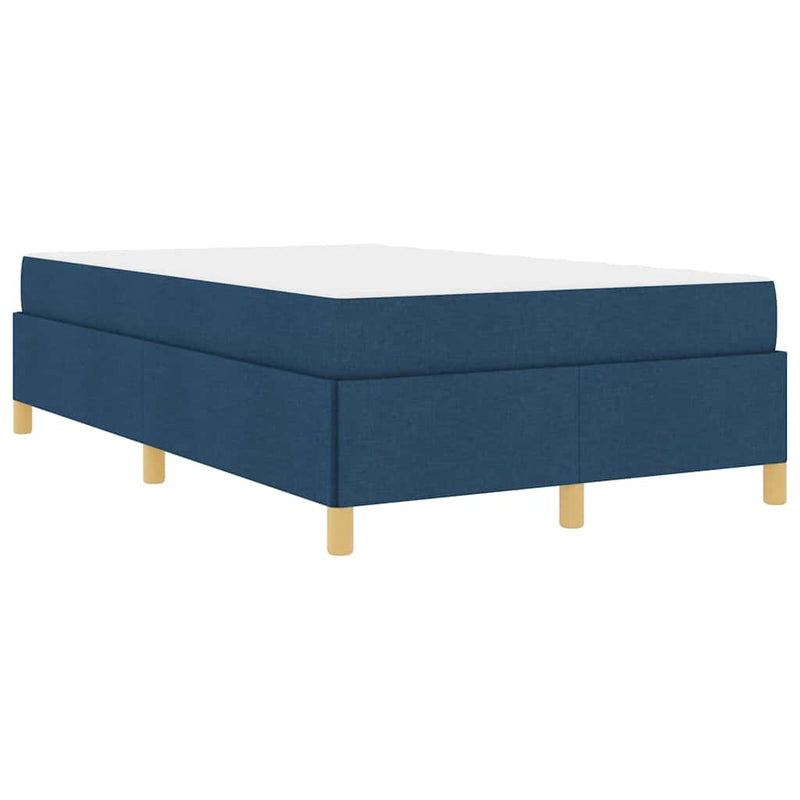 vidaXL Boxrugós ágy matracmal Kék és Fehér 120 x 200 cm szövet