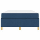 vidaXL Boxrugós ágy matracmal Kék és Fehér 120 x 200 cm szövet