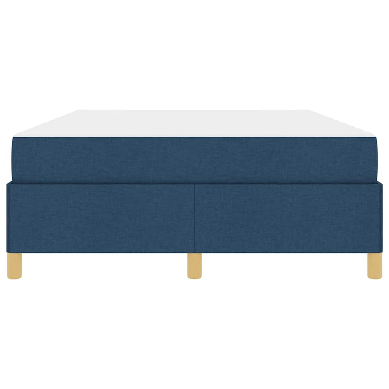 vidaXL Boxrugós ágy matracmal Kék és Fehér 140 x 190 cm szövet