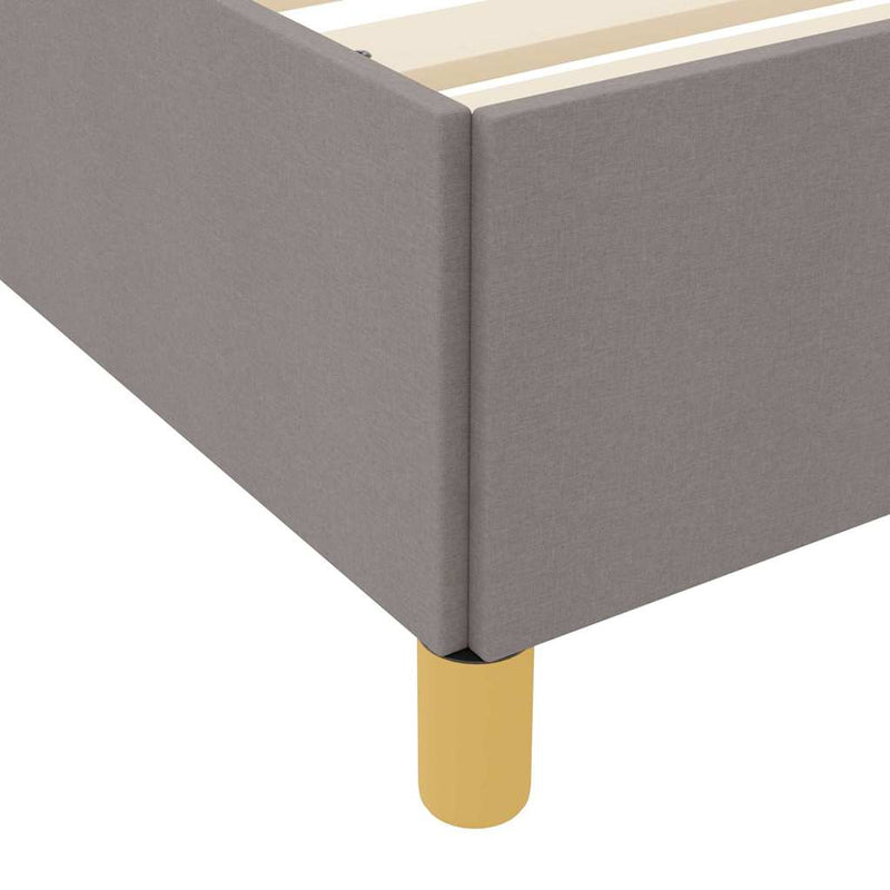 vidaXL Boxrugós ágy matracmal Taupe és Bézs és Fehér 140 x 200 cm Hab
