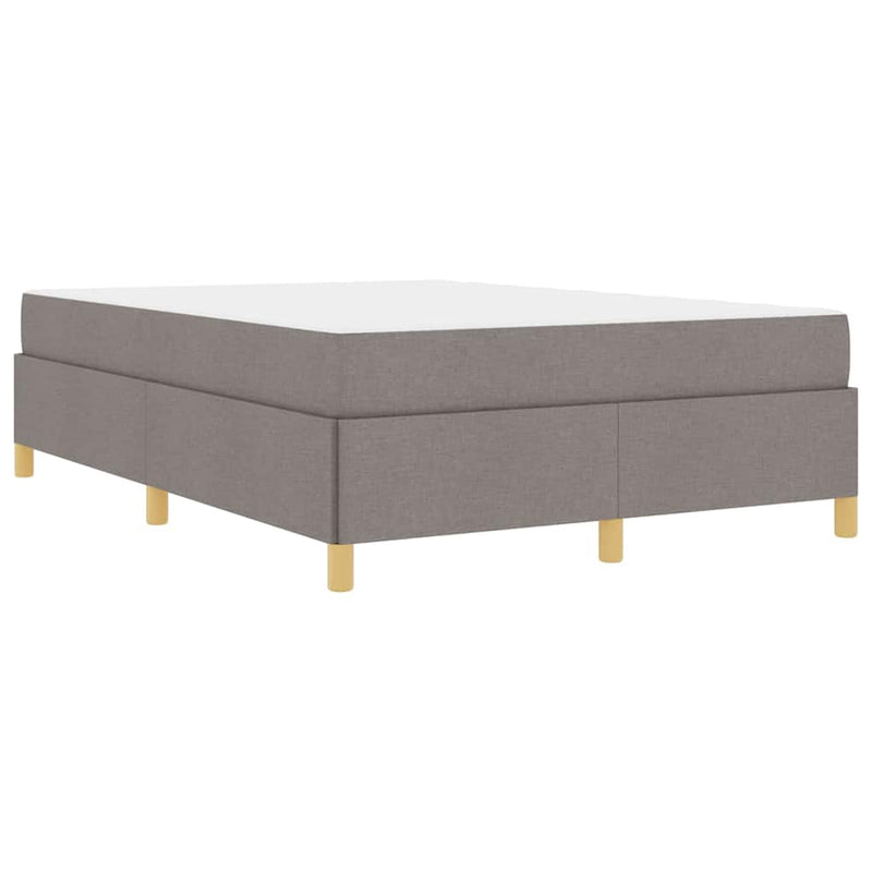 vidaXL Boxrugós ágy matracmal Taupe és Bézs és Fehér 140 x 200 cm Hab