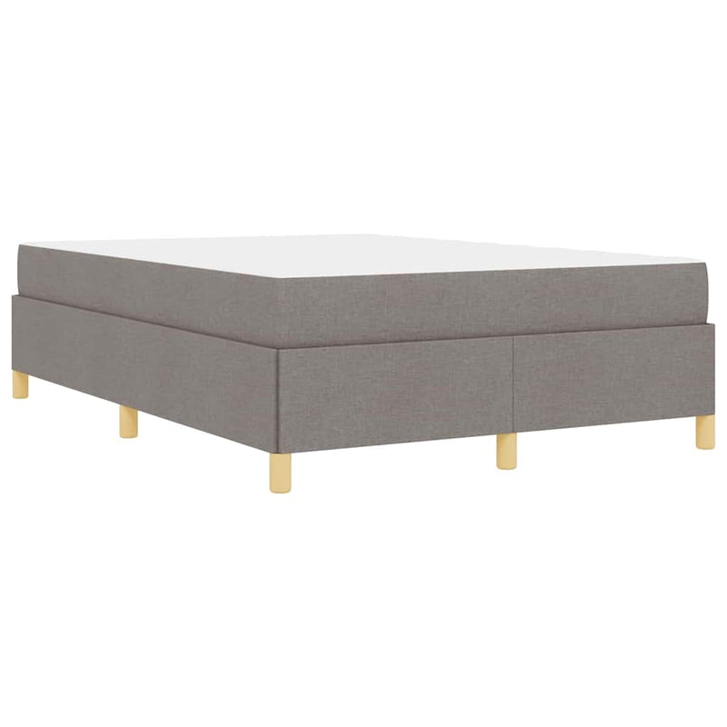vidaXL Boxrugós ágy matracmal Taupe és Bézs és Fehér 140 x 200 cm Hab