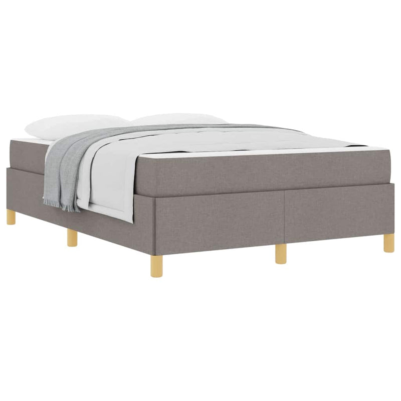 vidaXL Boxrugós ágy matracmal Taupe és Bézs és Fehér 140 x 200 cm Hab