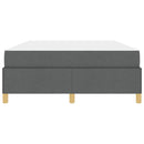 vidaXL Boxrugós ágy matracmal Sötétszürke és Fehér 160 x 200 cm szövet