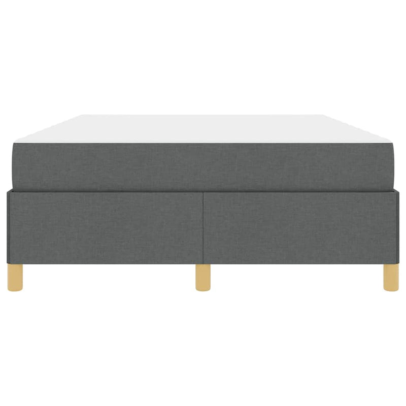 vidaXL Boxrugós ágy matracmal Sötétszürke és Fehér 160 x 200 cm szövet