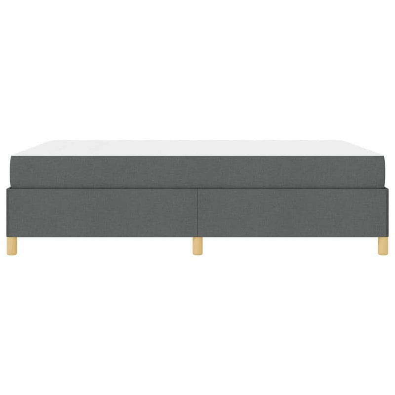vidaXL Boxrugós ágy matracmal Sötétszürke és Fehér 160 x 200 cm szövet
