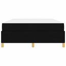 vidaXL Boxrugós ágy Fekete és fehér és fekete 160 x 200 cm szövet