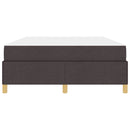 vidaXL Boxrugós ágy matracmal Sötétbarna és fehér 160 x 200 cm szövet