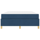 vidaXL Boxrugós ágy matracmal Kék és Fehér 160 x 200 cm szövet