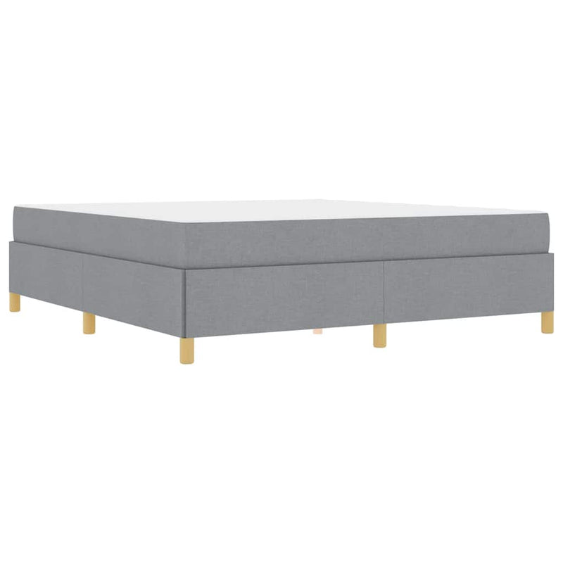 vidaXL Boxrugós ágy Világosszürke és Fehér 180 x 200 cm szövet