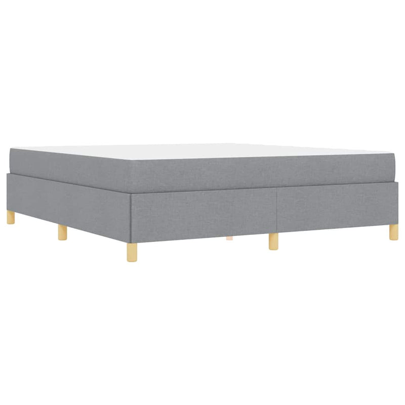 vidaXL Boxrugós ágy Világosszürke és Fehér 180 x 200 cm szövet