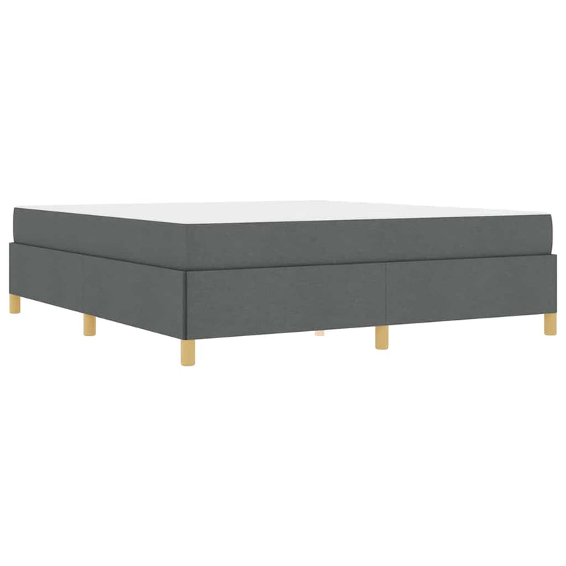 vidaXL Boxrugós ágy Sötétszürke és Fehér és Sötétszürke 180 x 200 cm