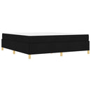 vidaXL Boxrugós ágy Fekete és fehér és fekete 180 x 200 cm szövet