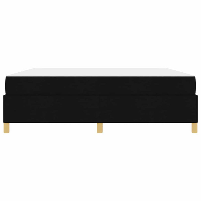 vidaXL Boxrugós ágy Fekete és fehér és fekete 180 x 200 cm szövet